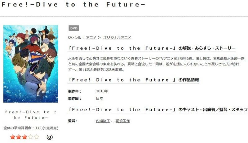 Free Dive To The Future の動画を無料で全話視聴できる動画配信サイトまとめ アニメステージ