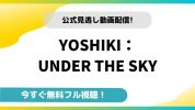 YOSHIKI：UNDER THE SKY｜映画フルの無料動画の配信サイトとお得に視聴する方法を紹介！