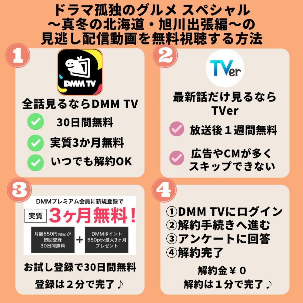 DMM TVドラマ孤独のグルメ スペシャル～真冬の北海道・旭川出張編～無料配信動画