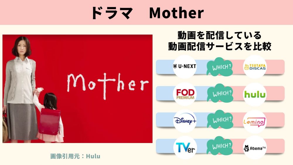 ドラマ　Mother　無料動画配信