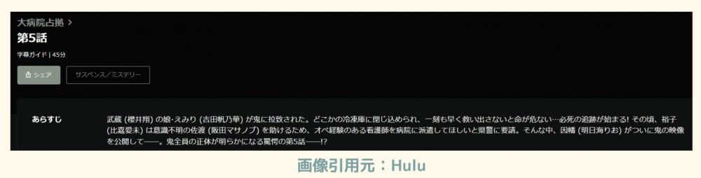 ドラマ 大病院占拠 配信動画 Hulu