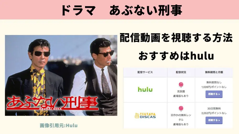 Hulu ドラマ あぶない刑事 配信動画