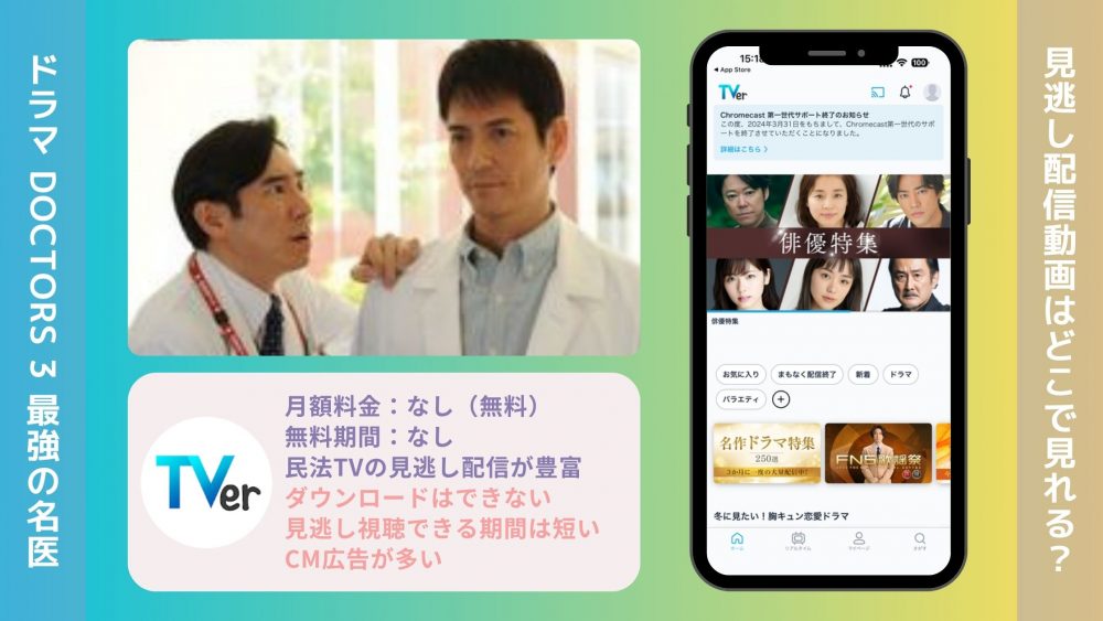 ドラマ DOCTORS 3 最強の名医配信TVerティーバー無料視聴