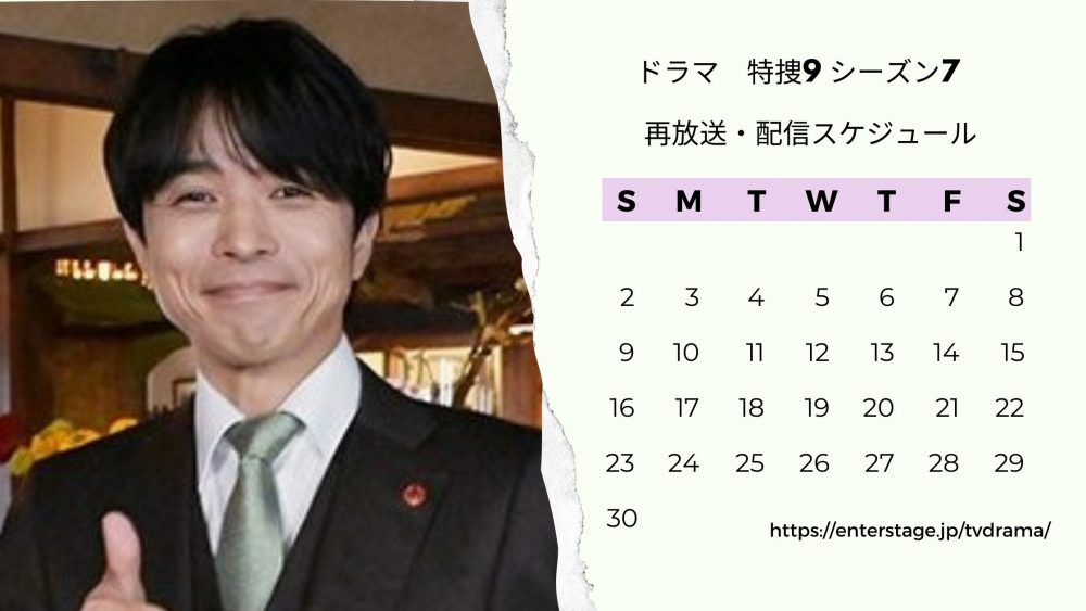 ドラマ 特捜9 Season7 再放送・配信スケジュール 無料視聴